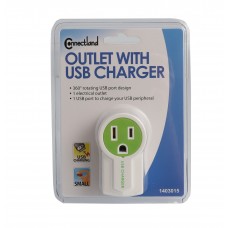 Rotatable USB Charger Wall Outlet - CL-ADA60007